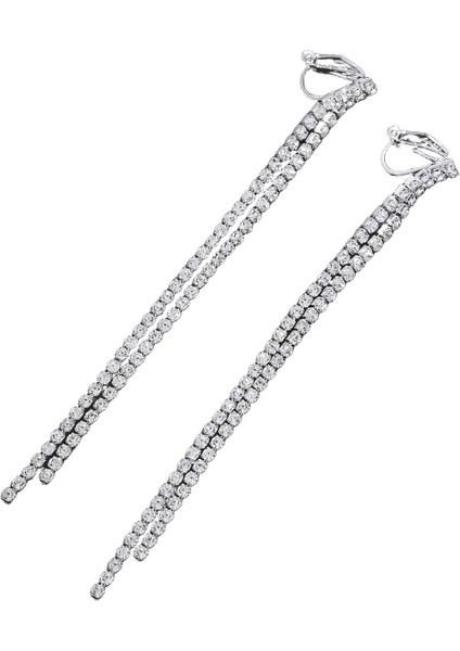 Lüks Kristal Çiçek Püskül Damla Küpe Kadınlar Için Parlak Zirkon Opal Uzun Dangle Küpe Kızlar Parti Düğün Takı Hediye Metal RENK:ER22Y1072 (Yurt Dışından)