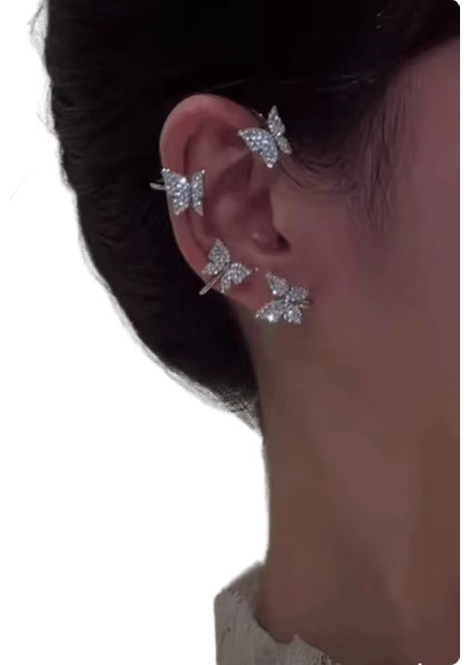 Lüks Kristal Çiçek Püskül Damla Küpe Kadınlar Için Parlak Zirkon Opal Uzun Dangle Küpe Kızlar Parti Düğün Takı Hediye Metal RENK:ER22Y1464 (Yurt Dışından)