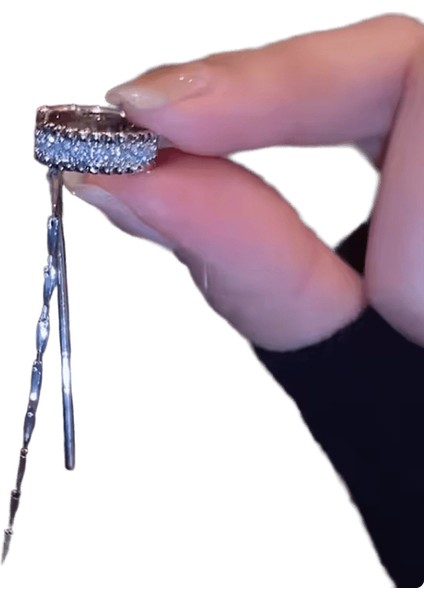 Lüks Kristal Çiçek Püskül Damla Küpe Kadınlar Için Parlak Zirkon Opal Uzun Dangle Küpe Kızlar Parti Düğün Takı Hediye Metal RENK:ER22Y1217 (Yurt Dışından)