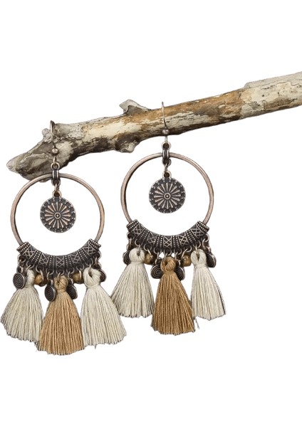 Lüks Kristal Çiçek Püskül Damla Küpe Kadınlar Için Parlak Zirkon Opal Uzun Dangle Küpe Kızlar Parti Düğün Takı Hediye Metal RENK:ER22Y1863 (Yurt Dışından)