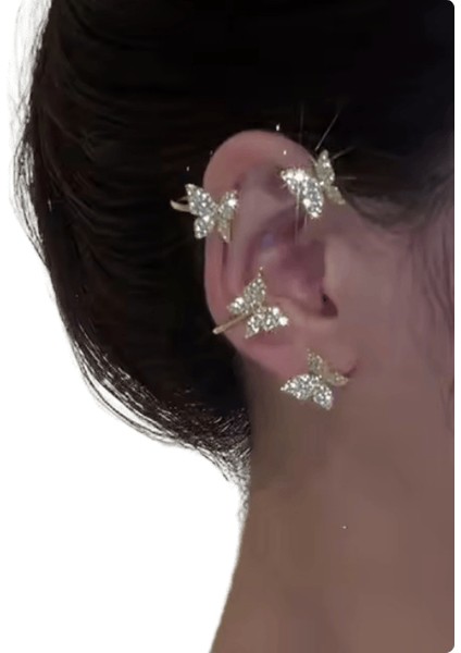 Lüks Kristal Çiçek Püskül Damla Küpe Kadınlar Için Parlak Zirkon Opal Uzun Dangle Küpe Kızlar Parti Düğün Takı Hediye Metal RENK:ER22Y1704 (Yurt Dışından)