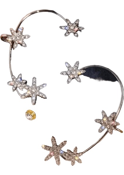Lüks Kristal Çiçek Püskül Damla Küpe Kadınlar Için Parlak Zirkon Opal Uzun Dangle Küpe Kızlar Parti Düğün Takı Hediye Metal RENK:ER22Y1585 (Yurt Dışından)