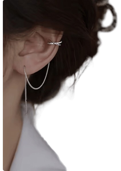 Lüks Kristal Çiçek Püskül Damla Küpe Kadınlar Için Parlak Zirkon Opal Uzun Dangle Küpe Kızlar Parti Düğün Takı Hediye Metal RENK:ER22Y1198 (Yurt Dışından)