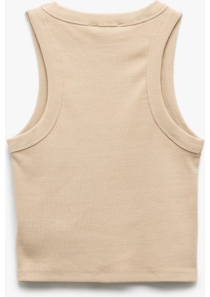Halter Yaka Fitilli Slim Fit Crop Kadın Atlet fiyatları