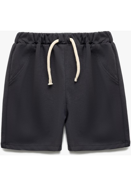 Pamuklu Beli Bağcıklı Basic Şort