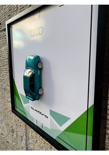 Çerçeveli 20 x 20 Ebatlı Model Araç Audı Quattro modelleri