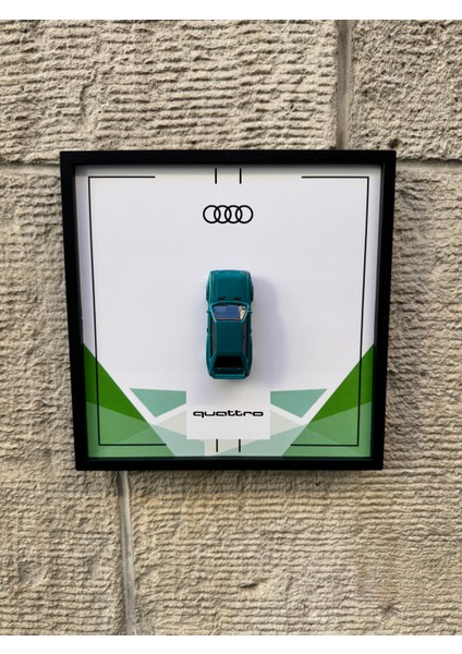 Çerçeveli 20 x 20 Ebatlı Model Araç Audı Quattro