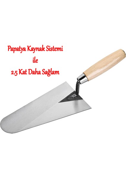 Ahşap Saplı Sıva Inşaat Malası Sıvacı Mala 22 cm 1.2 mm Kalınlık Rockwell Yay Çeliği Papatya Kaynak