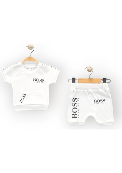 Baby Marka Bossa Desen Interlok Şortlı Ikili Takım 6-24 Ay