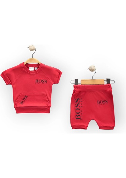 Baby Marka Bossa Desen Interlok Şortlı Ikili Takım 6-24 Ay