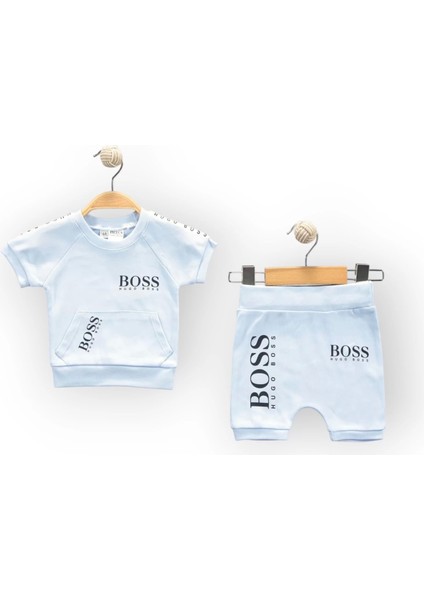 Baby Marka Bossa Desen Interlok Şortlı Ikili Takım 6-24 Ay