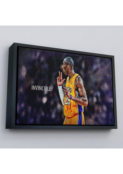 Çerçeveli Kobe Bryant Invincible Black Mamba Kanvas TABLO-5086 fiyatları