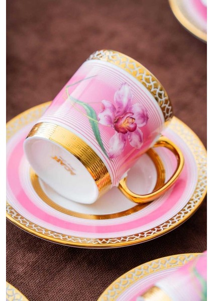 HXF-06920 Tulip 6lı Kahve Fincan Takımı