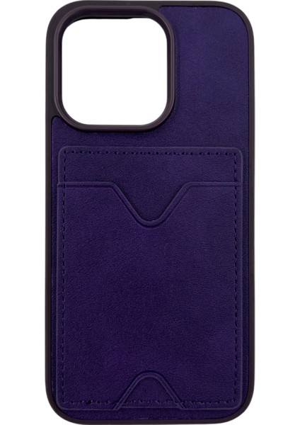 Apple iPhone 14 Pro Uyumlu NT-N028 Deri Kartlık Arka Koruma Kılıf