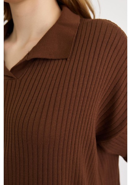 5410 Polo Yaka Tunik Kahve fırsatları