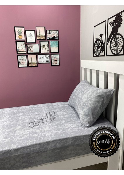 Kumaş Lastikli Çarşaf Seti Tek Kişilik 3 Ebat Gölge Soft Gri 100 x 200 modelleri