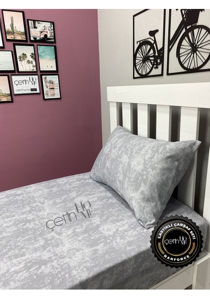 Kumaş Lastikli Çarşaf Seti Tek Kişilik 3 Ebat Gölge Soft Gri 100 x 200 indirimleri