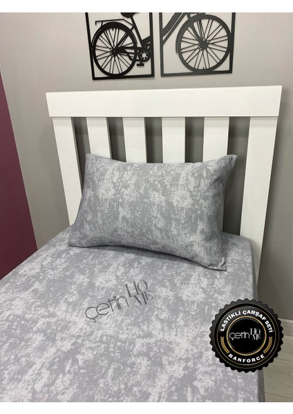 Kumaş Lastikli Çarşaf Seti Tek Kişilik 3 Ebat Gölge Soft Gri 100 x 200