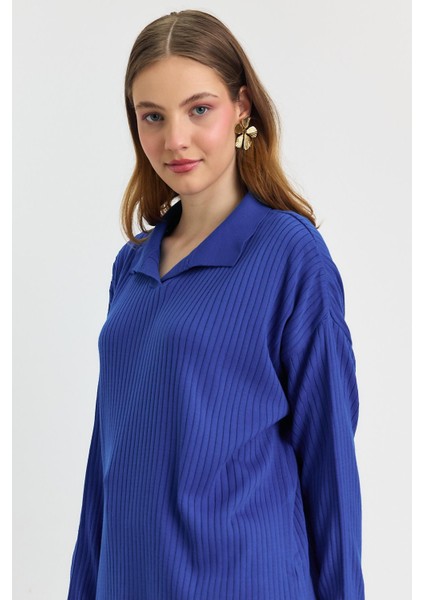 5410 Polo Yaka Tunik Saks fırsatları