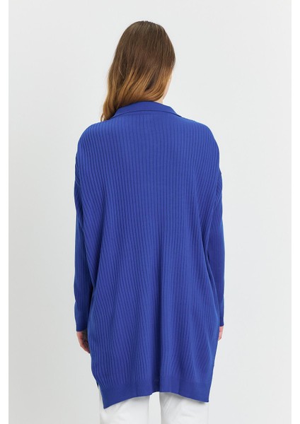 5410 Polo Yaka Tunik Saks indirimleri