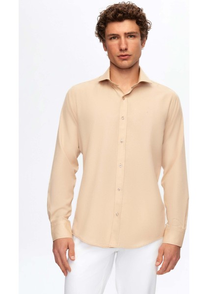 Ds Damat Slim Fit Yeşil Italyan Yaka Dar Kesim Klasik Kravatlık Uzun Kollu Kolay Ütülenebilir Nefes Alan 2'li Gömlek