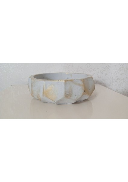 Saf Beton Geometrik Bonsai ve Aranjmana Özel Taş Saksı Suya Karşı 121 Yıl Ömürlü 007698 fiyatları