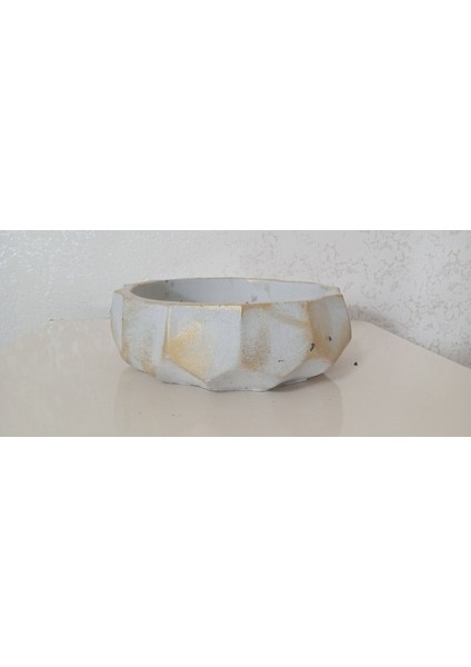 Saf Beton Geometrik Bonsai ve Aranjmana Özel Taş Saksı Suya Karşı 121 Yıl Ömürlü 007698 modelleri
