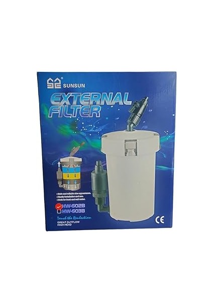 Sunsun HW602B Dış Filtre 400L/H 6W