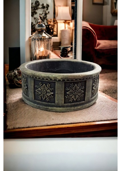 Çiçek Desenli Beton Bonsai ve Aranjman Saksısı -+30 Cksalcisa modelleri