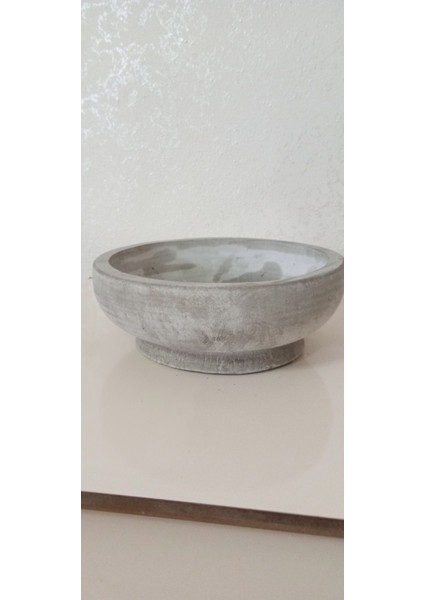 Saf Beton Bonsai ve Aranjmana Özel Taş Saksı Suya Karşı En Az 50 Yıl Dayanıklı