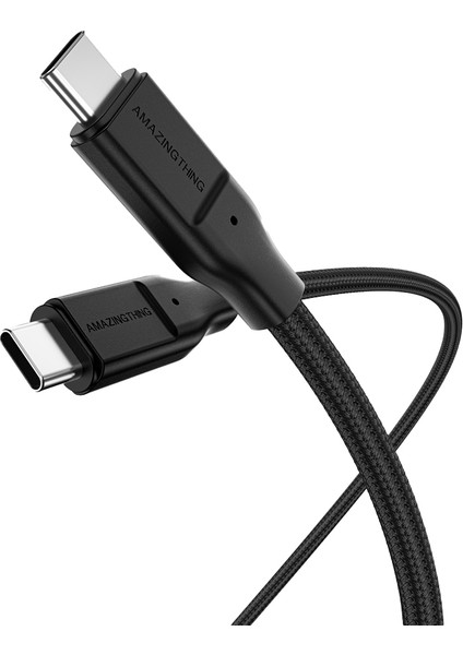 Magnetik Tasarımlı Type-C To Type-C Pd Şarj Kablosu Amazingthing Magcord Serisi 60W 1.2m Siyah