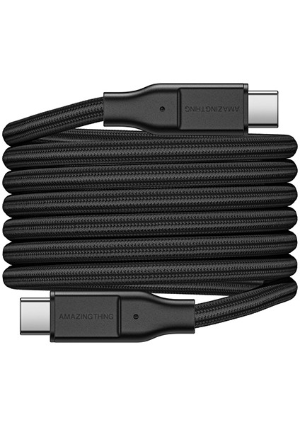 Magnetik Tasarımlı Type-C To Type-C Pd Şarj Kablosu Amazingthing Magcord Serisi 60W 1.2m Siyah fiyatları