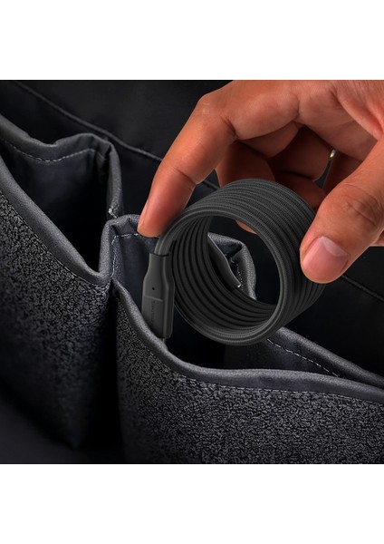 Magnetik Tasarımlı Type-C To Type-C Pd Şarj Kablosu Amazingthing Magcord Serisi 60W 1.2m Siyah fırsatları