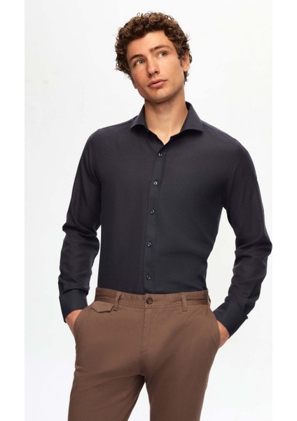 Ds Damat Slim Fit Lacivert Italyan Yaka Dar Kesim Klasik Kravatlık Uzun Kollu Kolay Ütülenebilir Nefes Alan 2'li Gömlek 2HF02ORTBN86 fiyatları