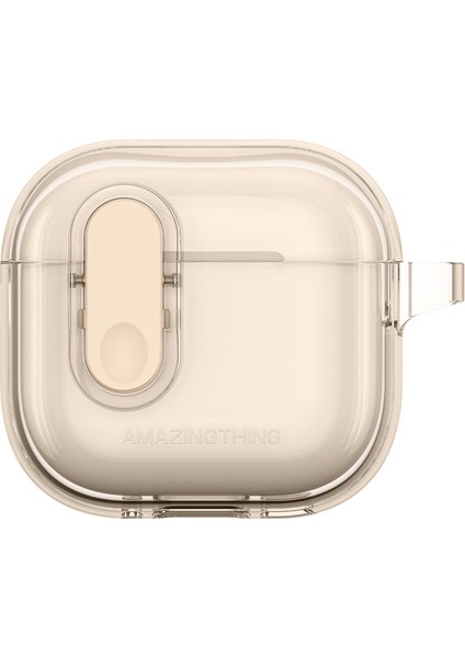 Airpods 4 Kılıf Amazingthing Magnetik Kilit Tasarımlı Minimal Serisi Kılıf Desert Titanyum