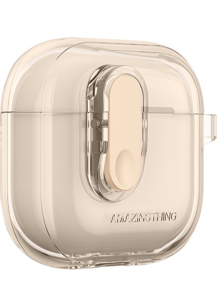 Airpods 4 Kılıf Amazingthing Magnetik Kilit Tasarımlı Minimal Serisi Kılıf Desert Titanyum fiyatları