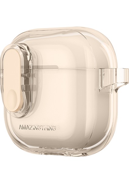 Airpods 4 Kılıf Amazingthing Magnetik Kilit Tasarımlı Minimal Serisi Kılıf Desert Titanyum modelleri