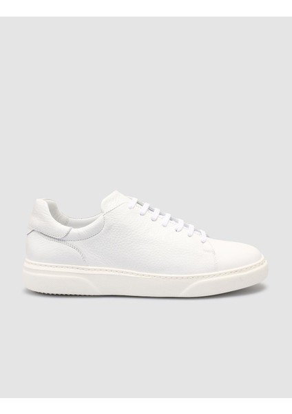 Deri Beyaz Erkek Sneaker