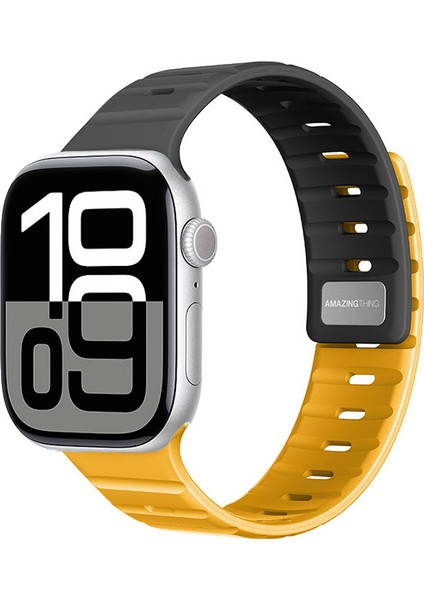 Watch 10 46MM Silqlock Silikon Kordon Strap Kayış Siyah