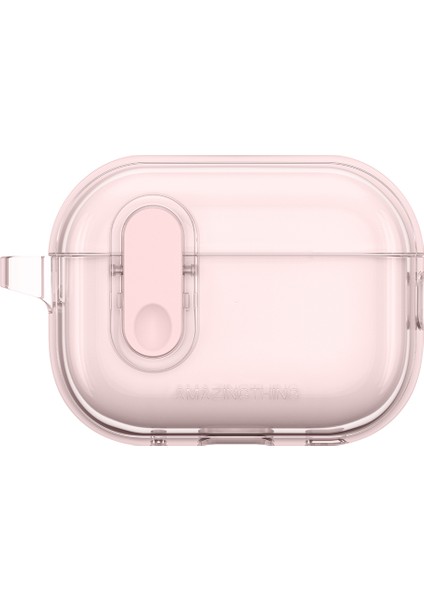 Airpods Pro 2 Kılıf Amazingthing Magnetik Kilit Tasarımlı Minimal Serisi Kılıf Pembe