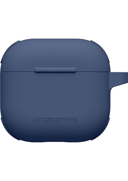 Airpods 4 Kılıf Amazingthing Airbag Köşe Tasarımlı Omni Serisi Silikon Kılıf Lacivert