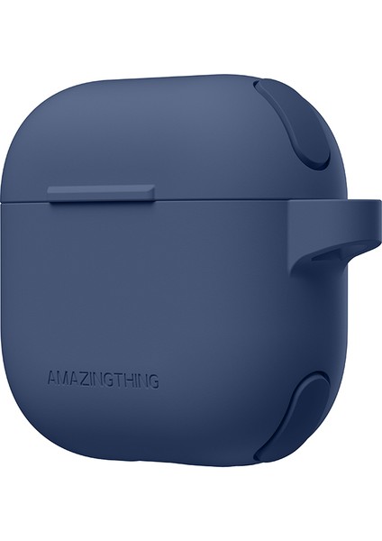 Airpods 4 Kılıf Amazingthing Airbag Köşe Tasarımlı Omni Serisi Silikon Kılıf Lacivert fiyatları