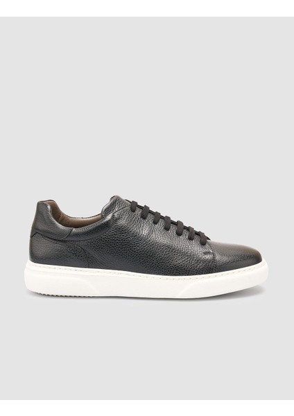 %100 Hakiki Deri Siyah Erkek Sneaker