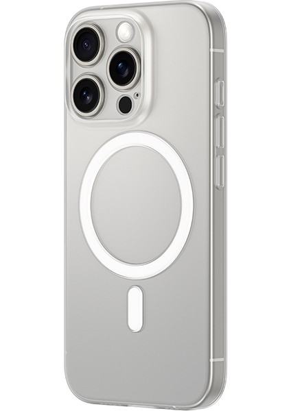 iPhone 16 Pro Kılıf Magsafe Şarj Özellikli Amazingthing Minimal Air Serisi Kapak Şeffaf