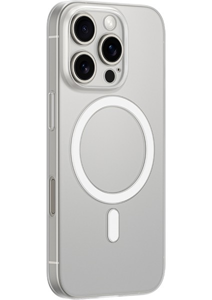 iPhone 16 Pro Kılıf Magsafe Şarj Özellikli Amazingthing Minimal Air Serisi Kapak Şeffaf