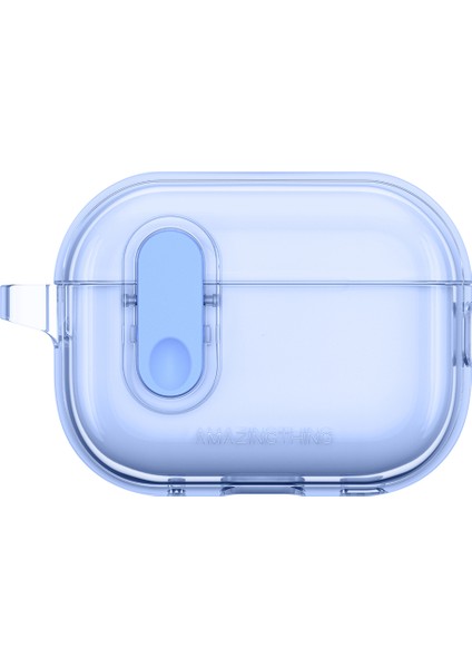 Airpods Pro 2 Kılıf Amazingthing Magnetik Kilit Tasarımlı Minimal Serisi Kılıf Mavi
