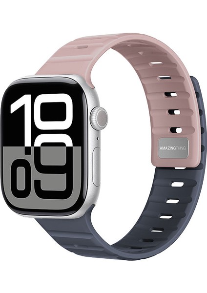 Watch 10 46MM Silqlock Silikon Kordon Strap Kayış Pembe