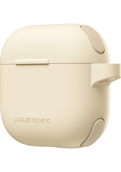 Airpods 4 Kılıf Amazingthing Airbag Köşe Tasarımlı Omni Serisi Silikon Kılıf Desert Titanyum fiyatları