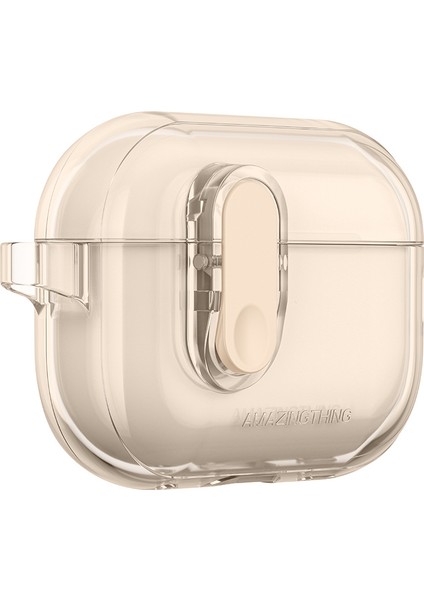 Airpods Pro 2 Kılıf Amazingthing Magnetik Kilit Tasarımlı Minimal Serisi Kılıf Desert Titanyum modelleri