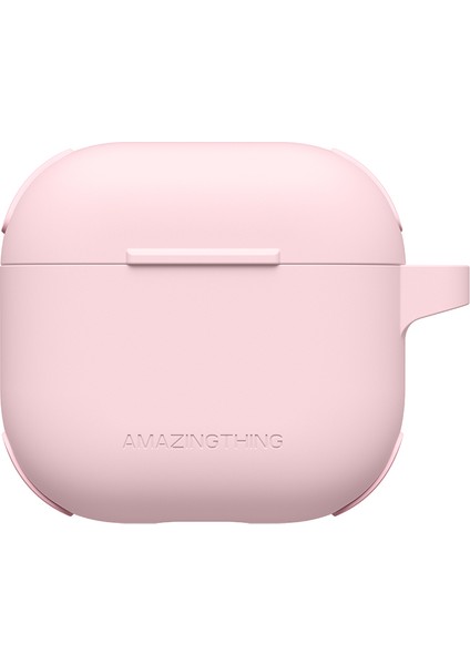 Airpods 4 Kılıf Amazingthing Airbag Köşe Tasarımlı Omni Serisi Silikon Kılıf Pembe